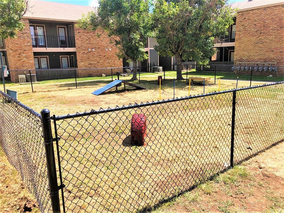 private dog park at Amarillo TX apartments