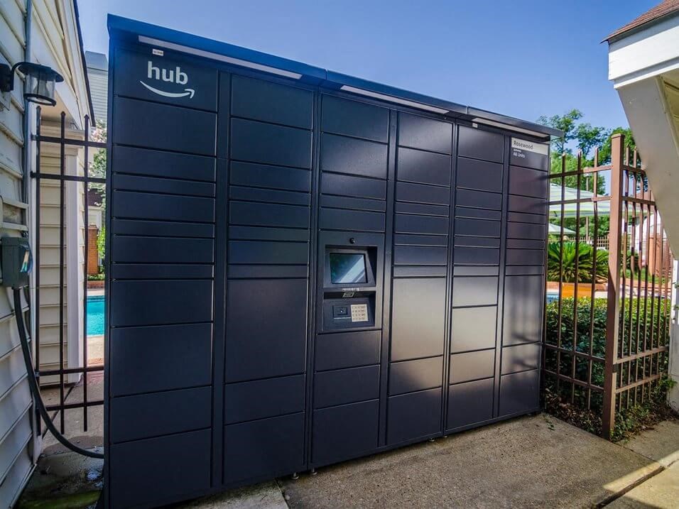 Secure amazon locker at Rosewood Apartments