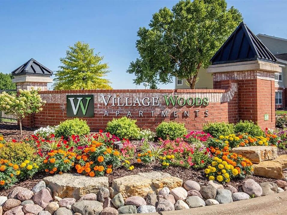 Village Woods Welcome SIgn