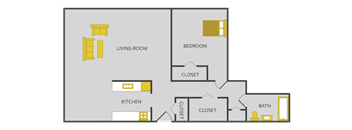 one bedroom apartment floor plan
