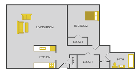 one bedroom apartment floor plan