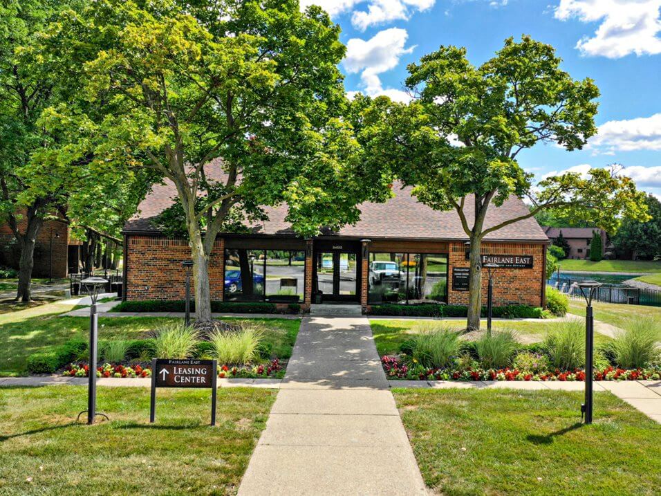 Leasing office at Fairlane East Apartments