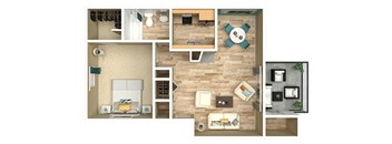 one bedroom apartment floor plan