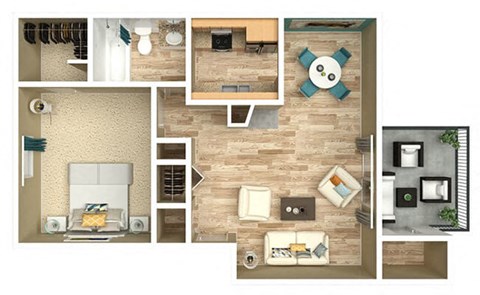 one bedroom apartment floor plan