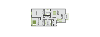 1 bedroom apartment floor plan