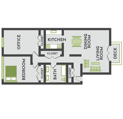 1 bedroom apartment floor plan
