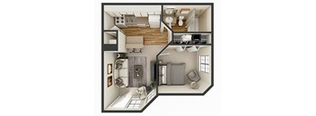 one bedroom apartment floor plan