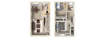 two bedroom apartment floor plan
