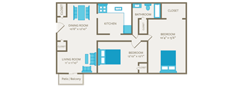 2 Bedroom 1 Bath  |  720 sqft