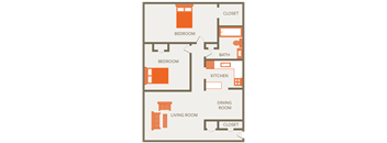 2 bedroom apartment floor plan