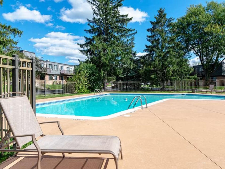 outdoor pool at apartment complex