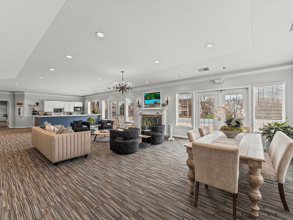 Apartment community clubhouse in