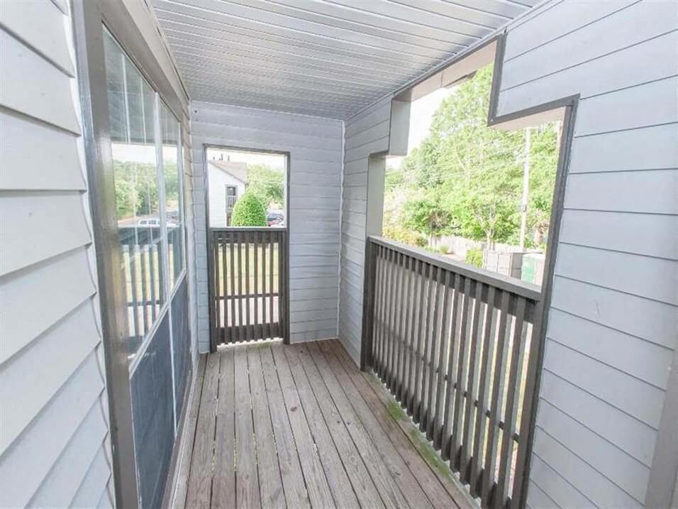 Private patio at Jackson TN apartments