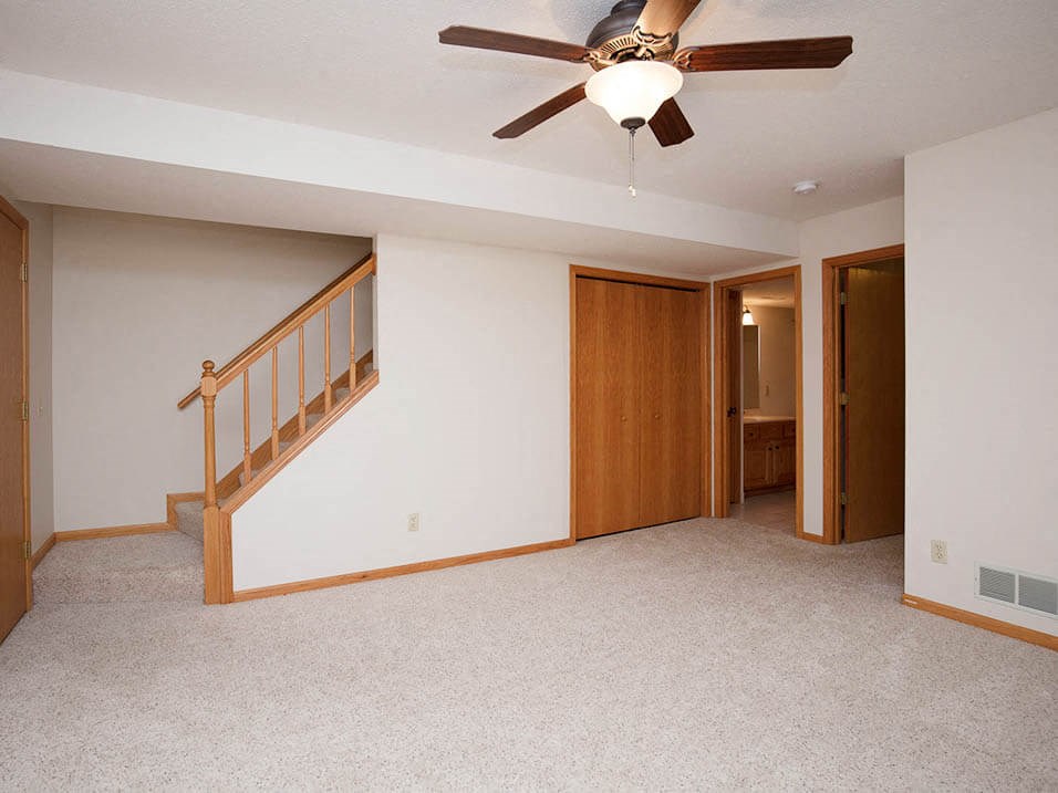 spacious living rooms in Rochester townhomes