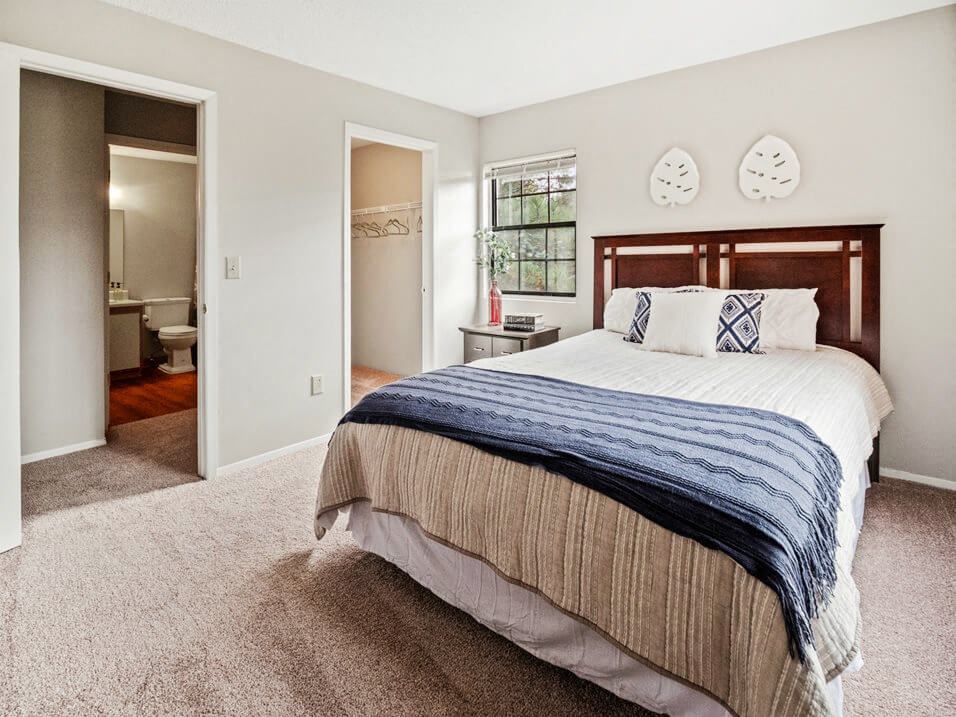 Primary Bedroom at Lancaster Lakes Apartments