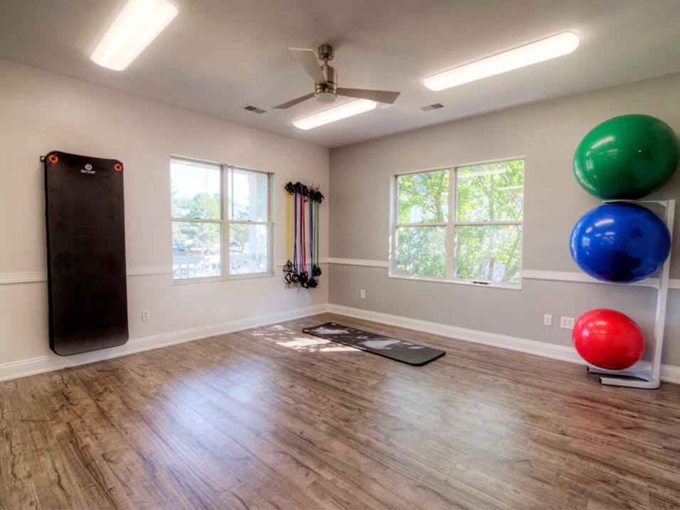 fitness center with yoga