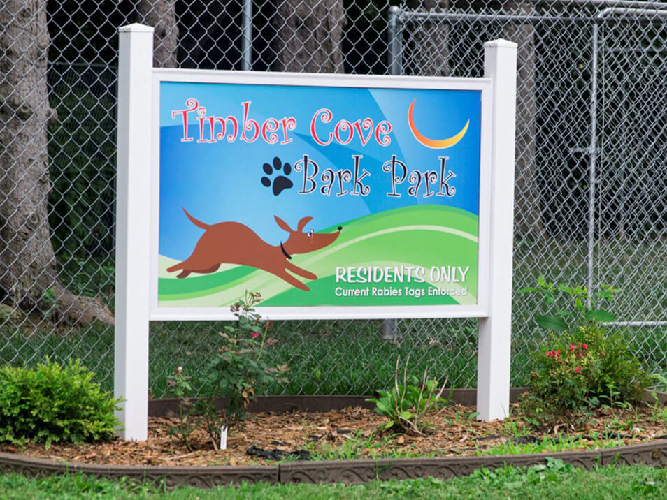 dog park at pet friendly apartment