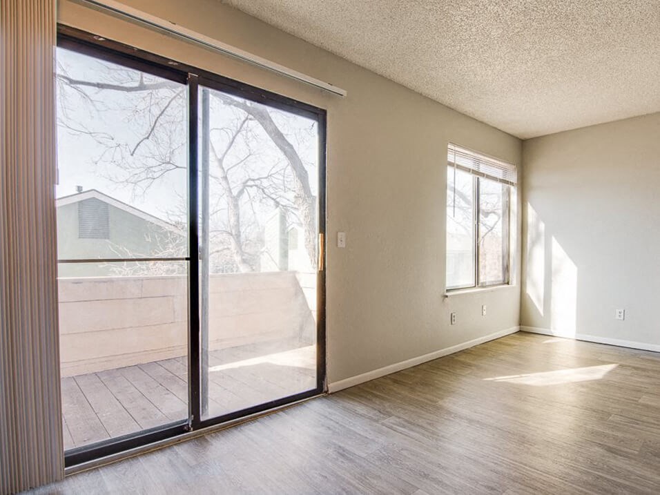 Living room with patio in Aurora, CO