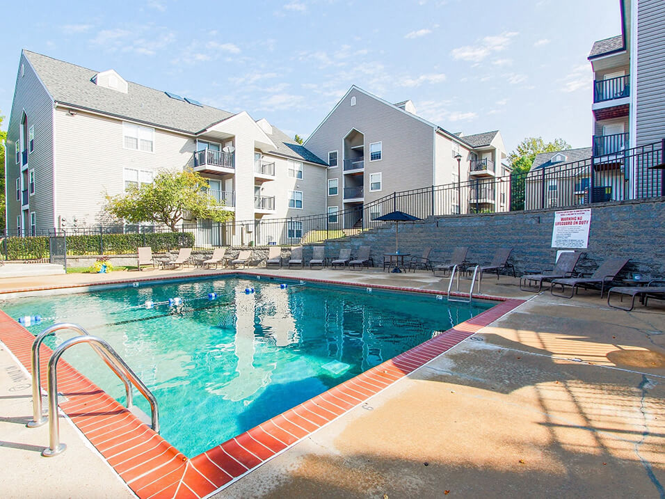 swimming pool at apartment complex