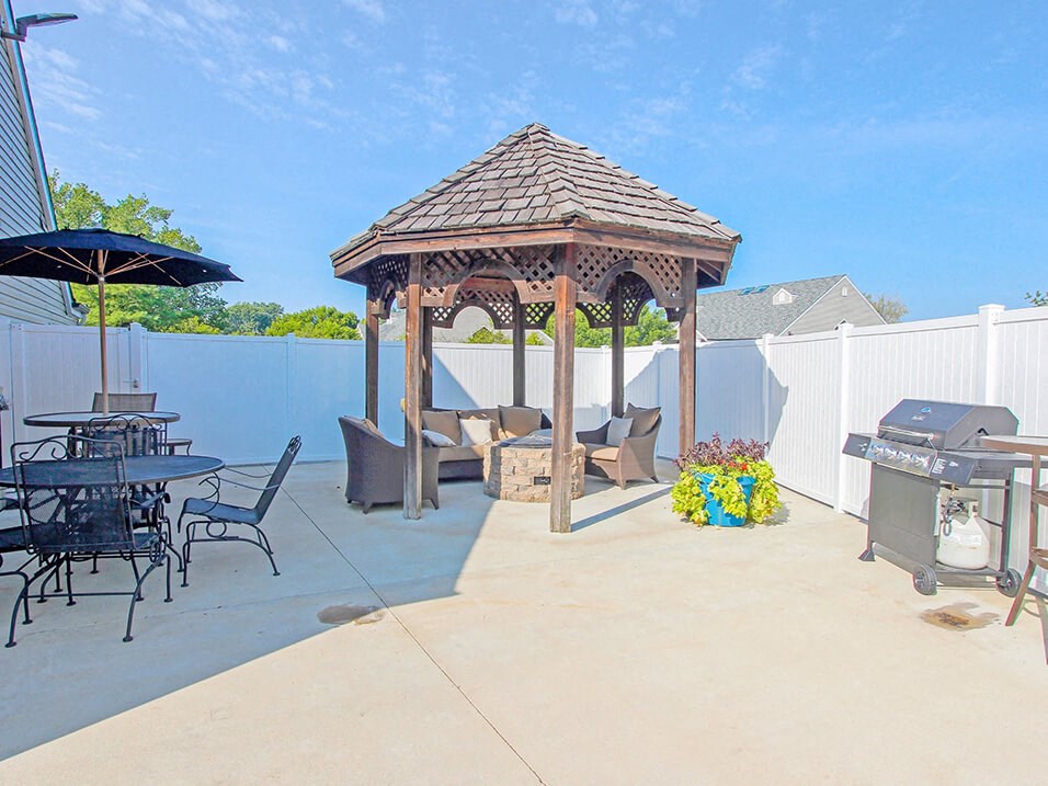Gazebo at apartment complex