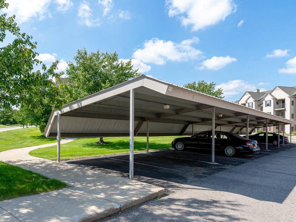 Carports at apartment community