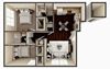 floor plan of two bedroom apt in Lawton OK