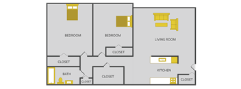 two bedroom apartment floor plan