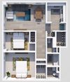Louisville two bedroom apt floor plan