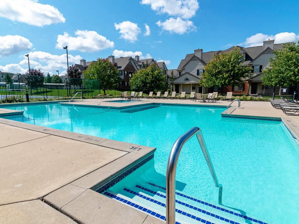 swimming pool at apartment complex