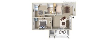 two bedroom apartment floor plan