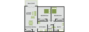 2 bedroom apartment floor plan