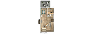 2 bedroom apartment townhome floor plan