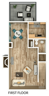 2 bedroom apartment townhome floor plan