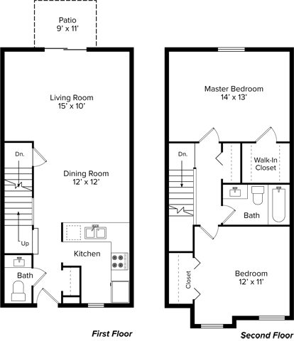 2 Bedroom 1.5 Bath (Bedroom Only)