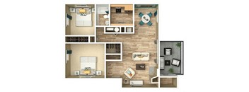 two bedroom apartment floor plan