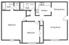 two bed two bath apt floor plan