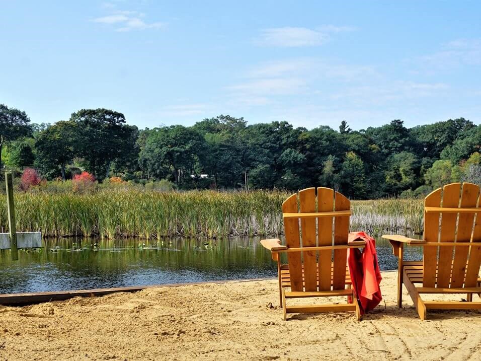 views of Mona Lake at Hidden Cove Apartments