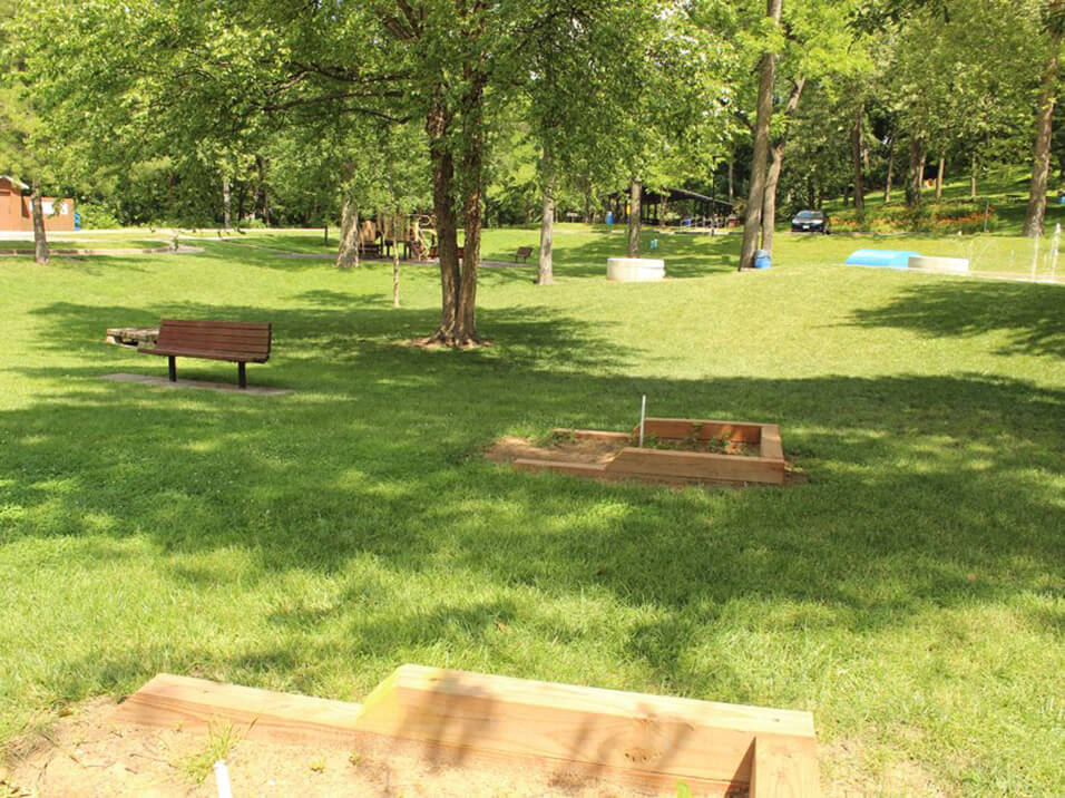 Game of Horseshoes at apartment complex