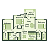 three bedroom apartment floor plans