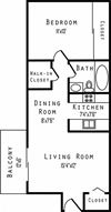 1 bedroom apartment floor plan