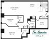 floor plan of two bed apartment