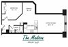 1 bed 1 bath apt floor plan