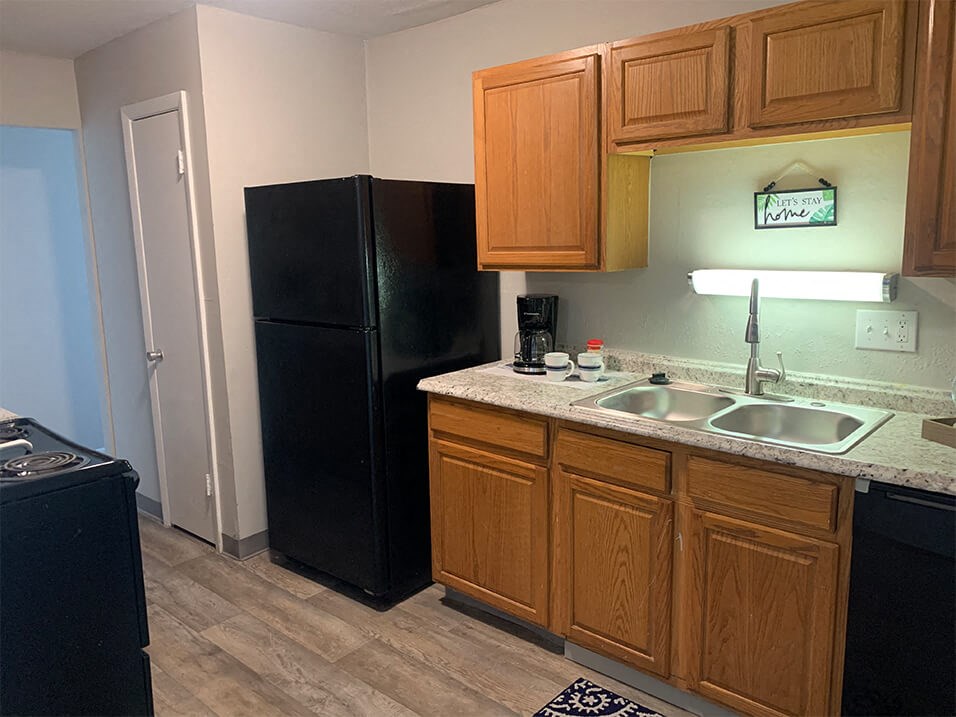 kitchen at apartments