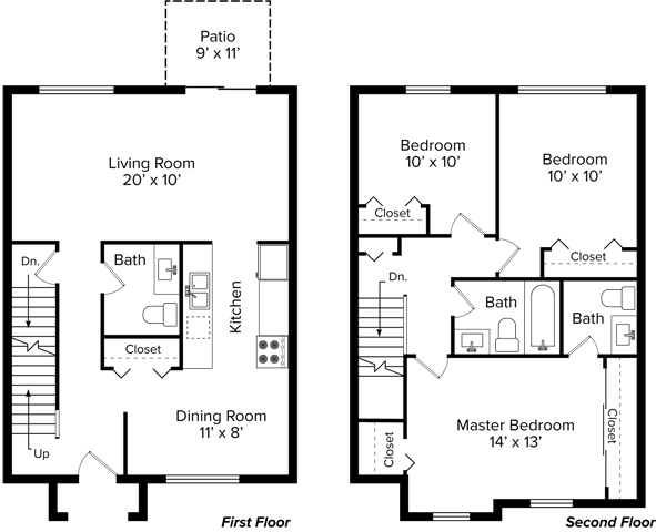 3 Bedroom 1.5 Bath (Bedroom Only)