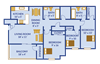 three bedroom two bathroom floor plan at the arbors