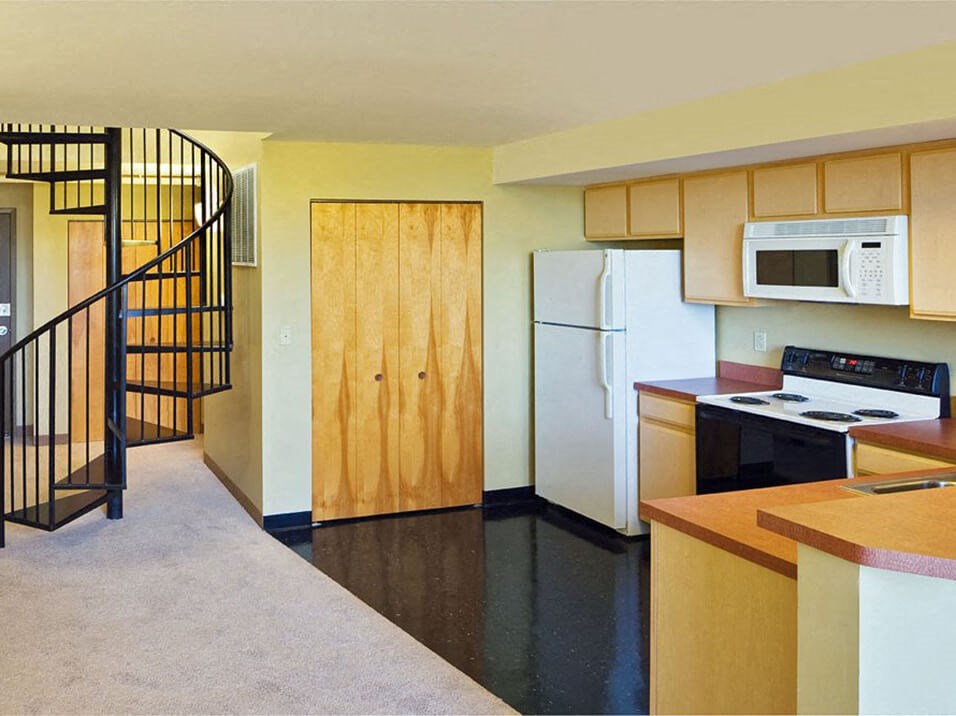 Loft with Spiral Staircase
