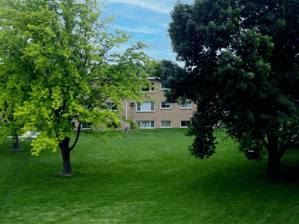 Apartment Landscaping with Shade Trees
