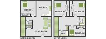 4 bedroom townhome floorplan in Kalamazoo