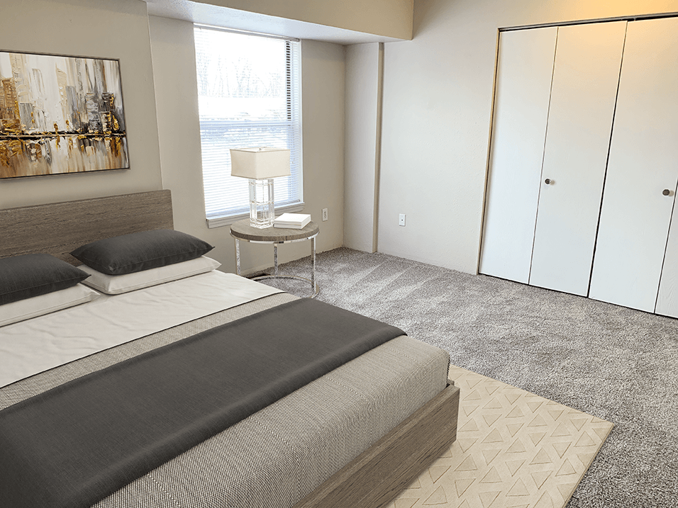 Apartment Bedroom with Large Closet