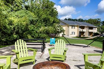 firepit at apartment community